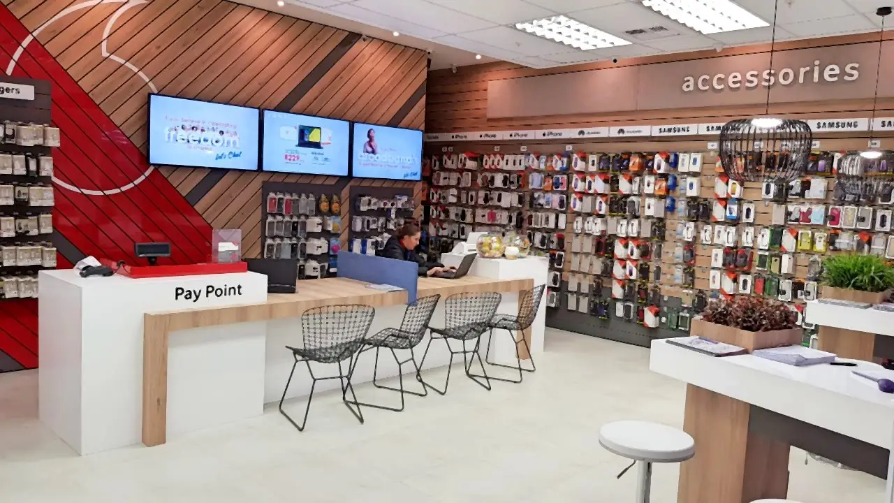 Vodacom shop · interior detail