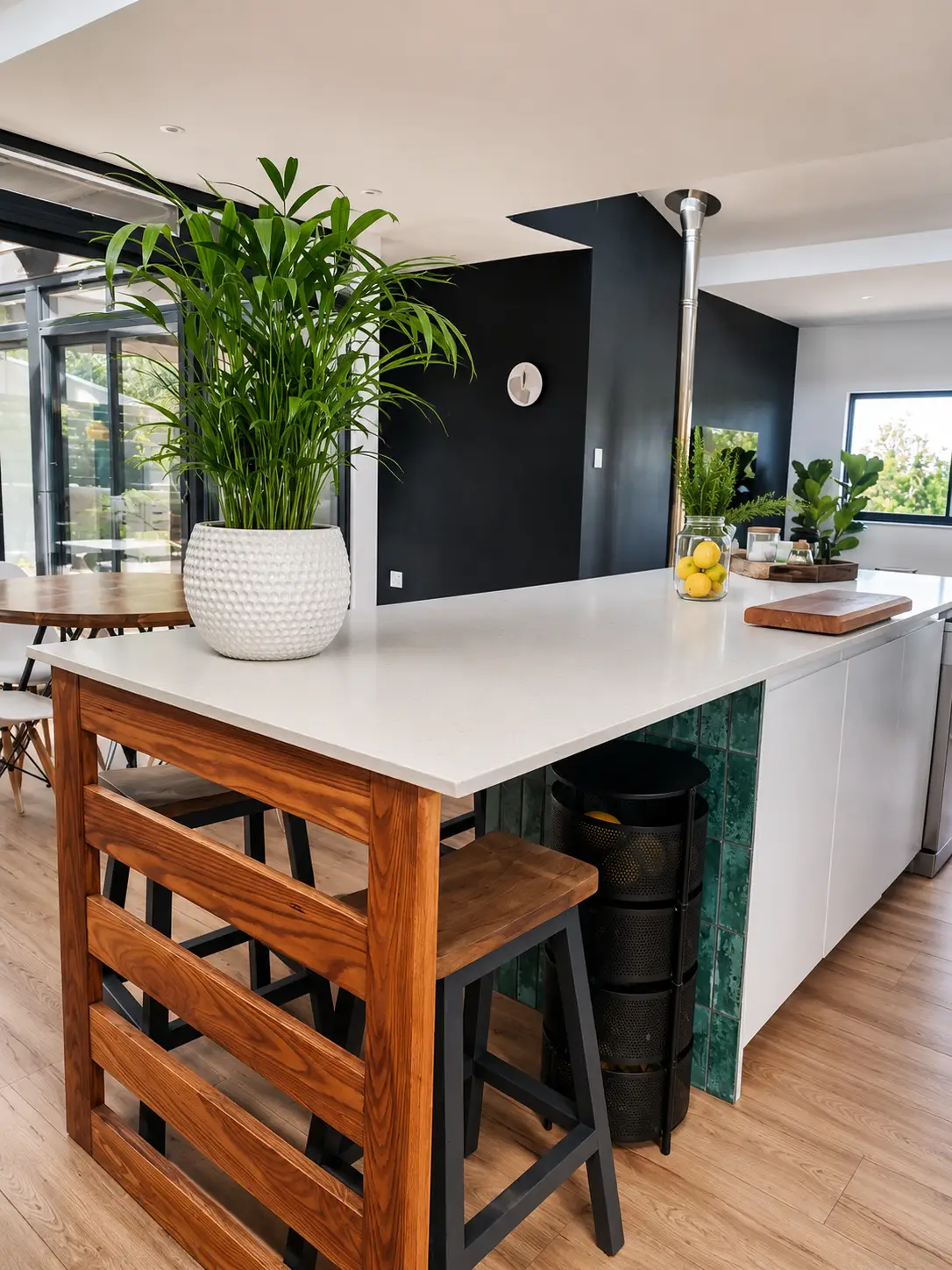 Swellendam Residence kitchen island portrait view